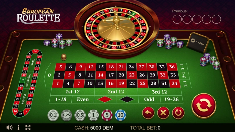 european roulette online